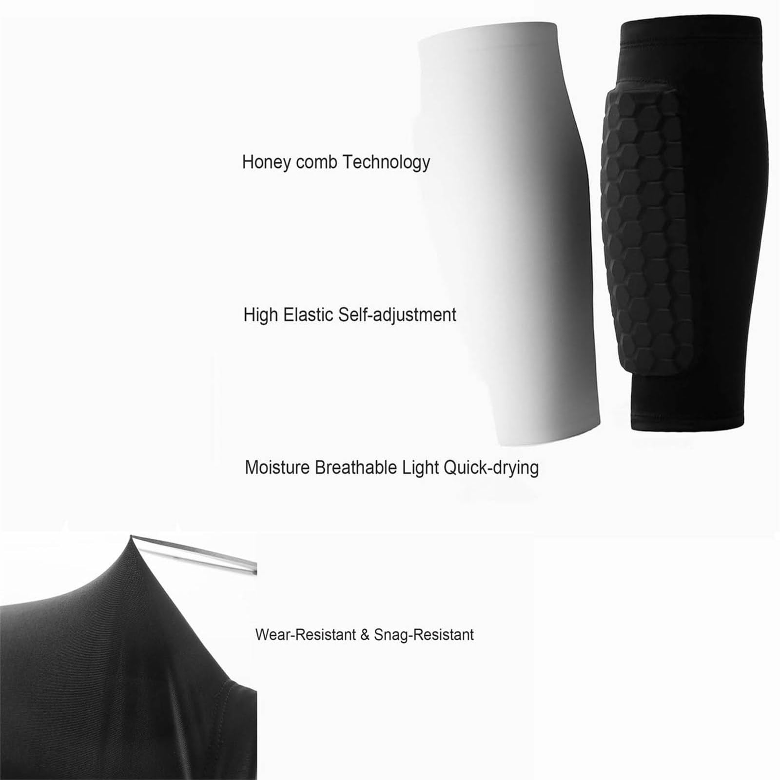 Skiguard Pro Protège-tibias Ski Antidérapant Respirant Élastique Anti-collision 1 Paire