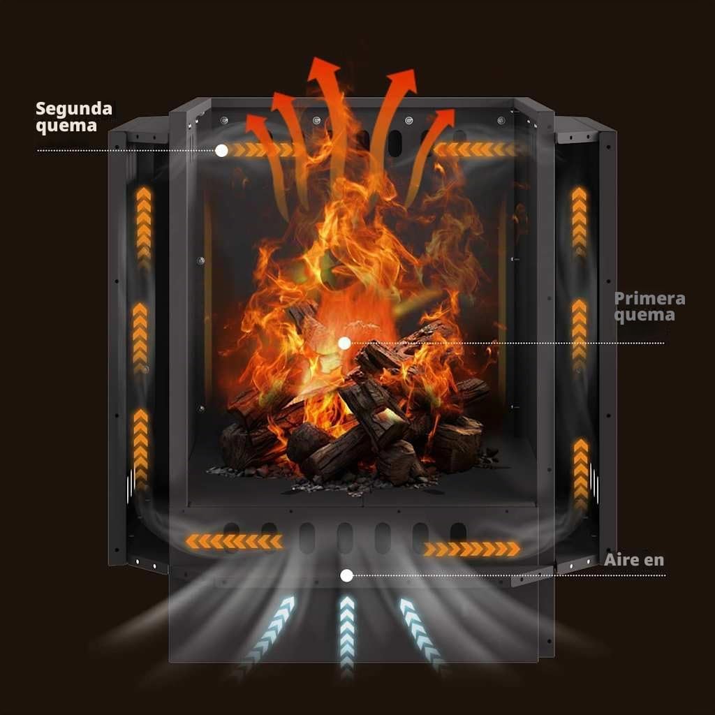 vidaXL Tazón de Fuego sin Humo Negro 48 x 48 x 51 cm Acero Oxidado | Hecha de acero resistente tratado en frío, Aguanta altas temperaturas sin problema, Elegante y simple,
