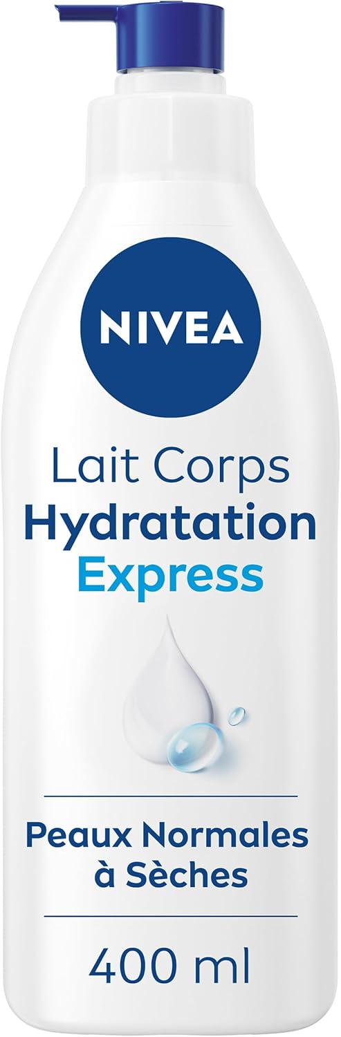 NIVEA Lait corps Hydratation Categorical 72h (1 x 400 ml) — Lait hydratant à l’Acide Hyaluronique pur — Soin pour le corps hydratant rapide — Sérum nourrissant peaux normales