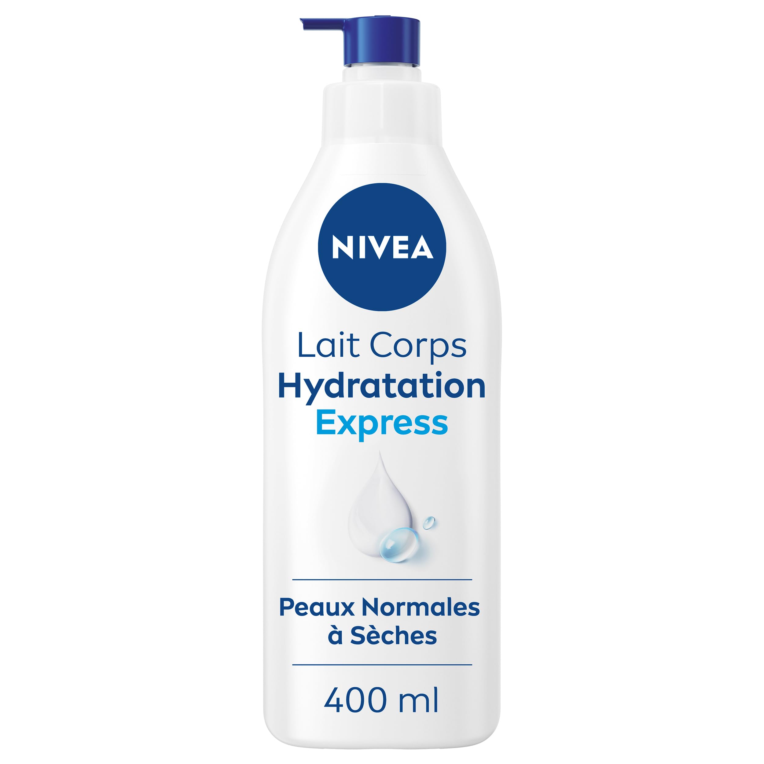 NIVEA Lait corps Hydratation Express 72h (1 x 400 ml) — Lait hydratant à l'Acide Hyaluronique pur — Soin pour le corps hydratant rapide — Sérum nourrissant peaux normales