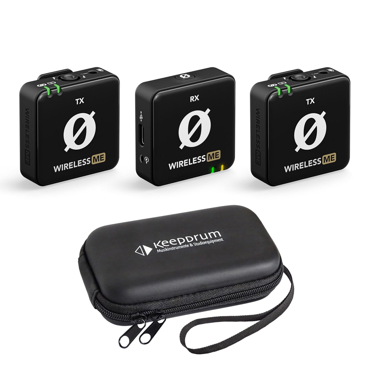 Rode Wireless ME Dual Sistema de Micrófono Inalámbrico Profesionales Micrófono Inalámbrico Sistema de Radio + Funda blanda Keepdrum