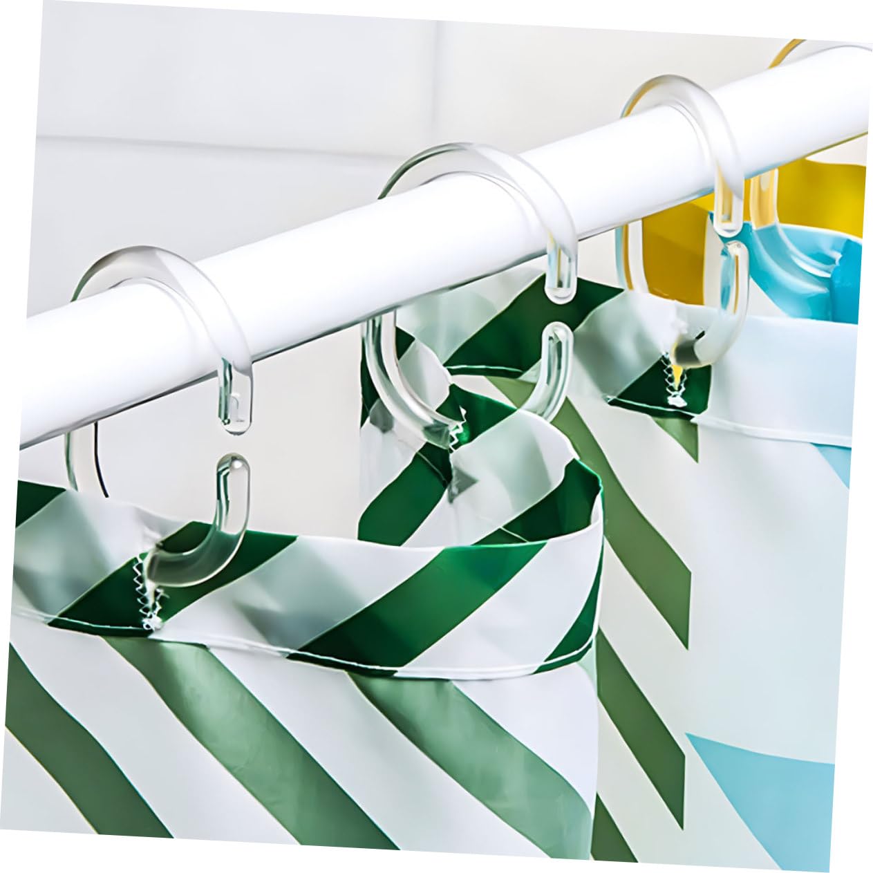 MAGICLULU 192 Pezzi Anello per Appendere della Doccia Decoro casa accessoribagno Ganci Trasparenti per Tende grucce Ganci per Tende Forniture per Tende da Bagno