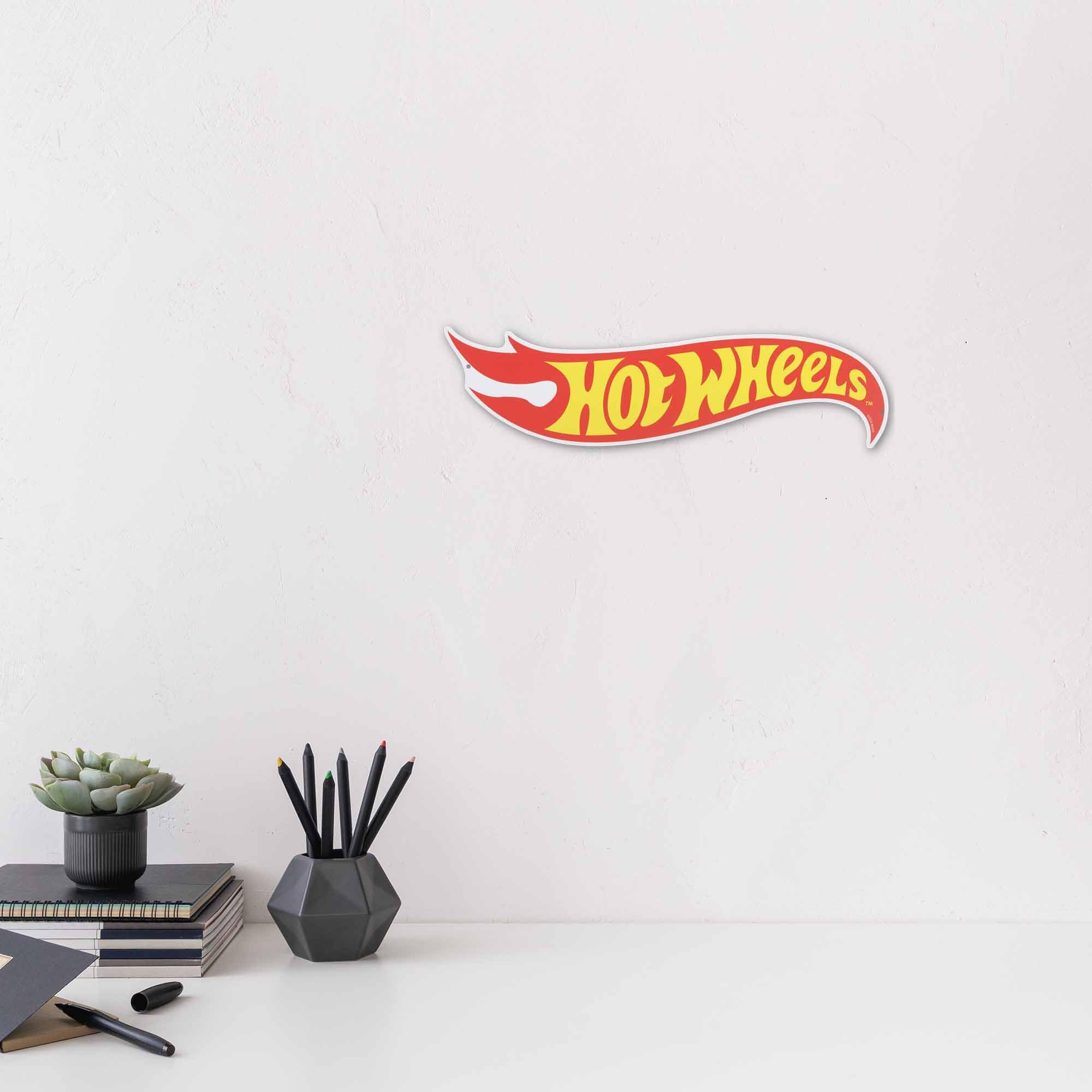 Amazon.com: Mattel Hot Wheels Classic Flame Logo Metal Sign