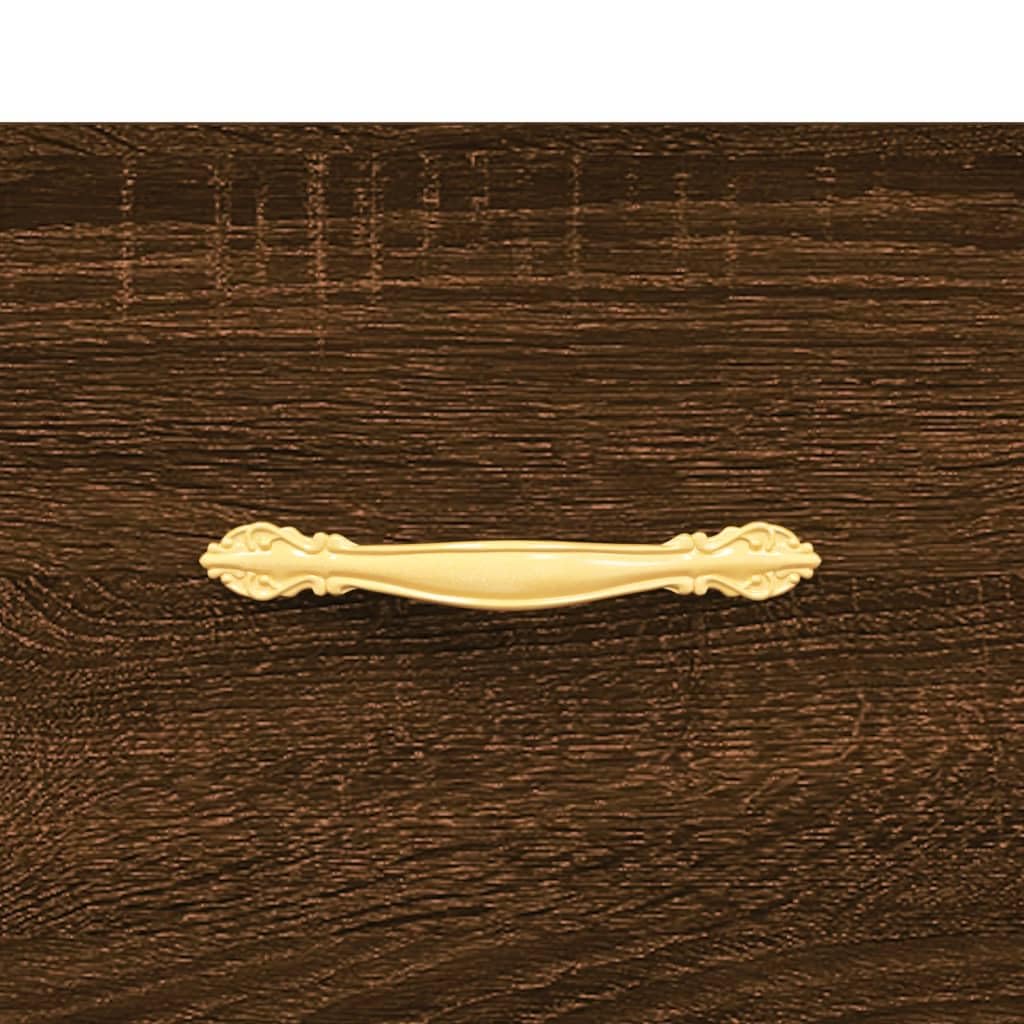 Möbel Wohnaccessoire Highboard Braun Eiche 69,5 x 31 x 115 cm Bauholz