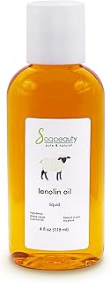 LANOLIN OIL Cold Pressed Unrefined | 100% Natural Available in Bulk | Carrier for Essential Oils, Face, Skin, Hair Moisturizer, Soap Making | (4 oz)
