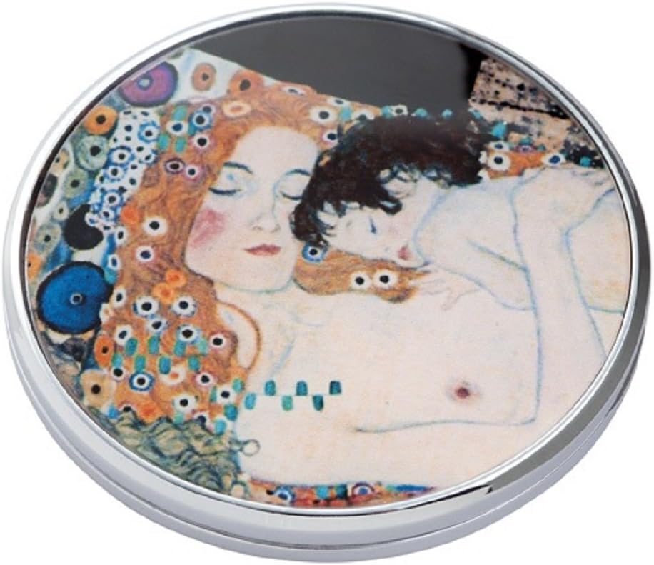 Gustav Klimt Compact Handbag Mirror with Velvet Pouch and Gift Box New
