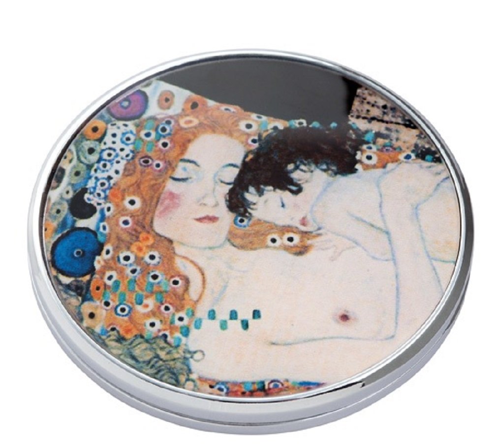 Gustav Klimt Compact Handbag Mirror with Velvet Pouch and Gift Box New