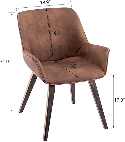 Miniatura 10 de Sillas de sala de cuero sintético, sillas de comedor