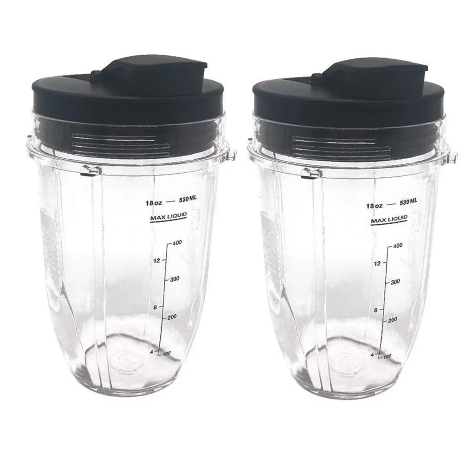 Vasos de 18 oz con tapa de boquilla compatibles con batidora Ninja