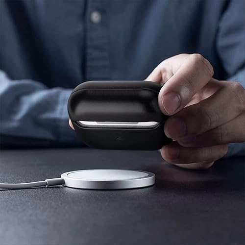 Miniatura 6 de MAOGOAM Funda de cuero para AirPods Pro 2 con botón cristal genuino curtido vegetal cera de aceite para AirPods Pro de 2 generación 2022 estilo