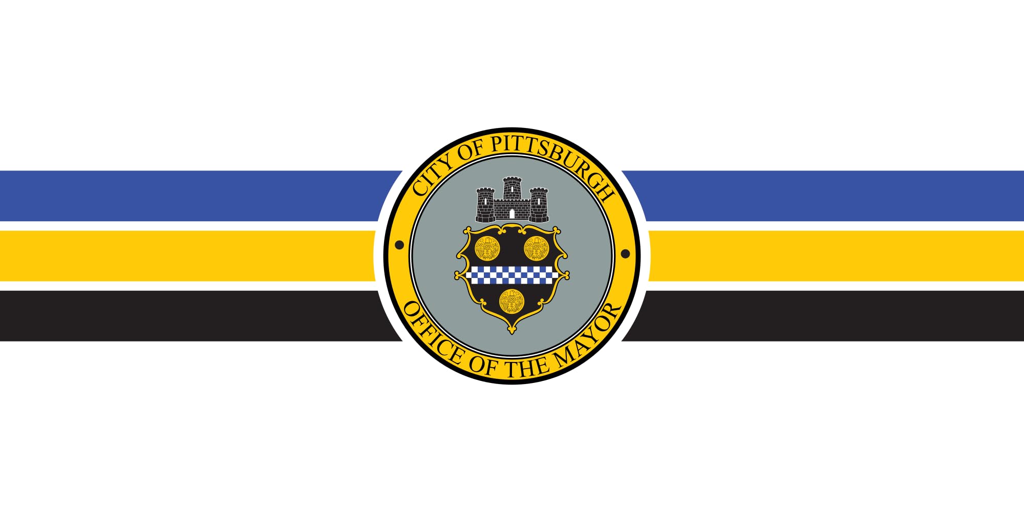 Drapeau Mayor of Pittsburgh grand pavillon américain pour mât extérieur et univers urbain