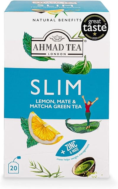 Ahmad Tea Lemon, Mate & Matcha Green Tea "Slim" Infusion - 20 Teabags