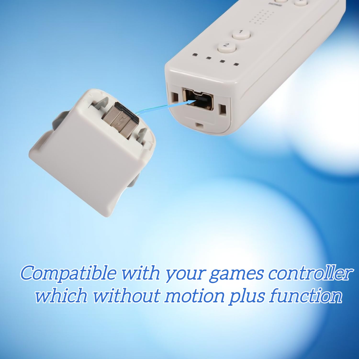 obqo Accessorio Motion Plus Allegato per Wii Controllore Remoto-1 pezzo (bianca)