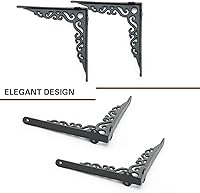 Vista 4 de Sungmor Soportes de estante de hierro fundido resistentes a la corrosión, resistentes a la corrosión en ángulo recto de 90° para colgar en la pared