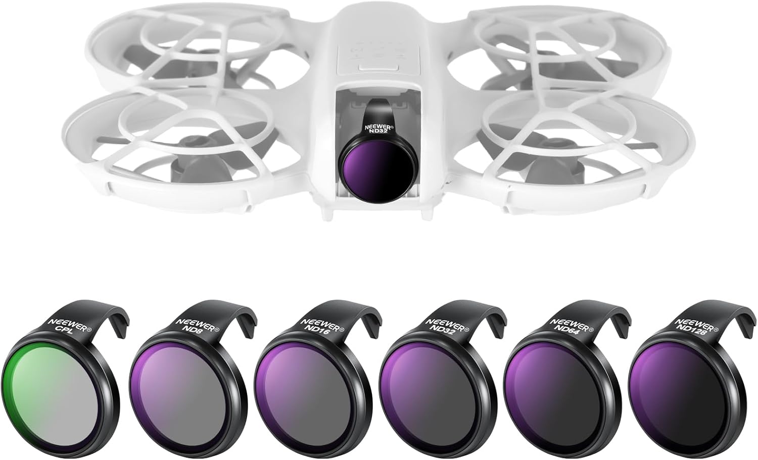 NEEWER Lot De 4 Filtres ND Compatibles Avec DJI Osmo Action 4 - 10
