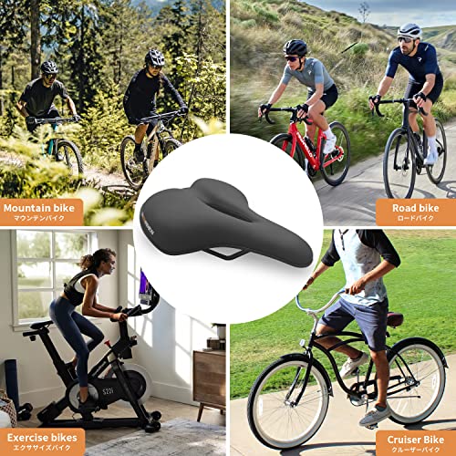 Boosden Bicycle Seat, Comfortable Bike Seat, Mountain And Road Bike Saddle, Bicycle Seats For Man & Woman, Waterproof, Universal Fit, Shockproof #TOP5
