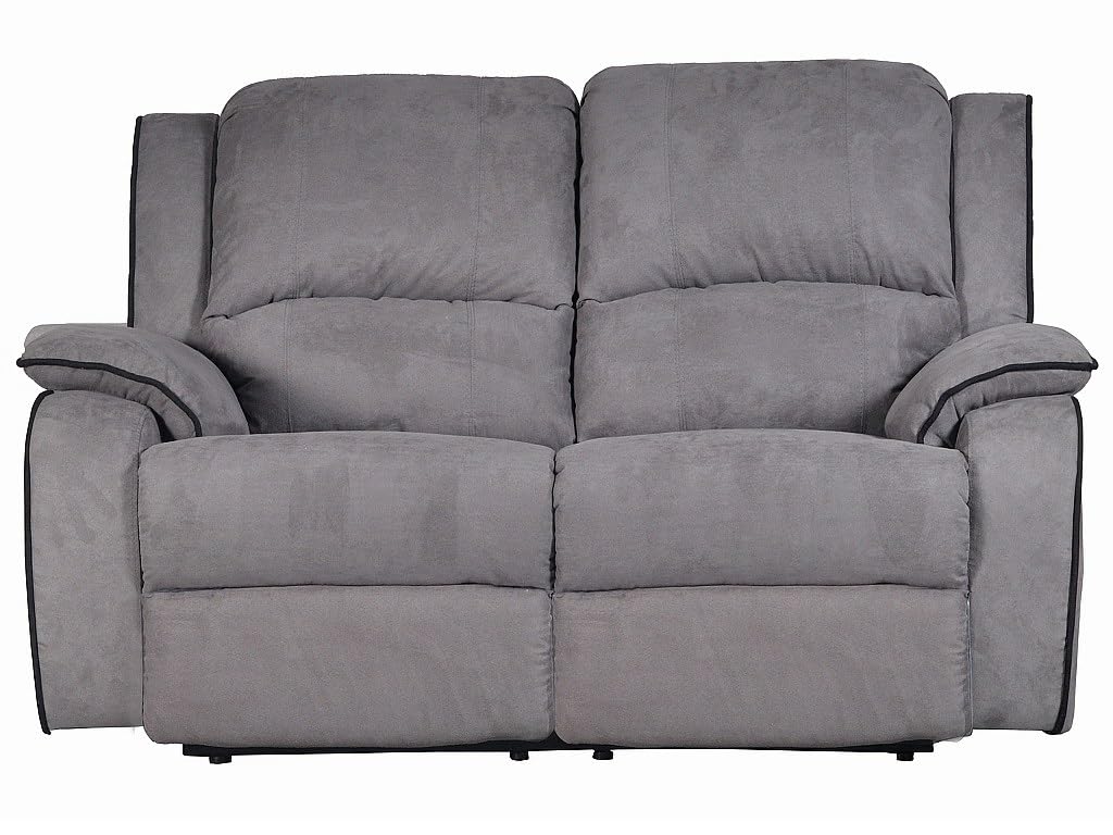 Vente-unique - Relaxsofa 2 Hernani - Microfaser - grau