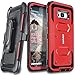 Samsung Galaxy S8 Plus Case, [Aegis Series] + Full-Coverage Screen Protector, Heavy Duty Rugged Full-Body Armor Holster Case [Belt Swivel Clip][Kickstand] for Samsung Galaxy S8 +, Red