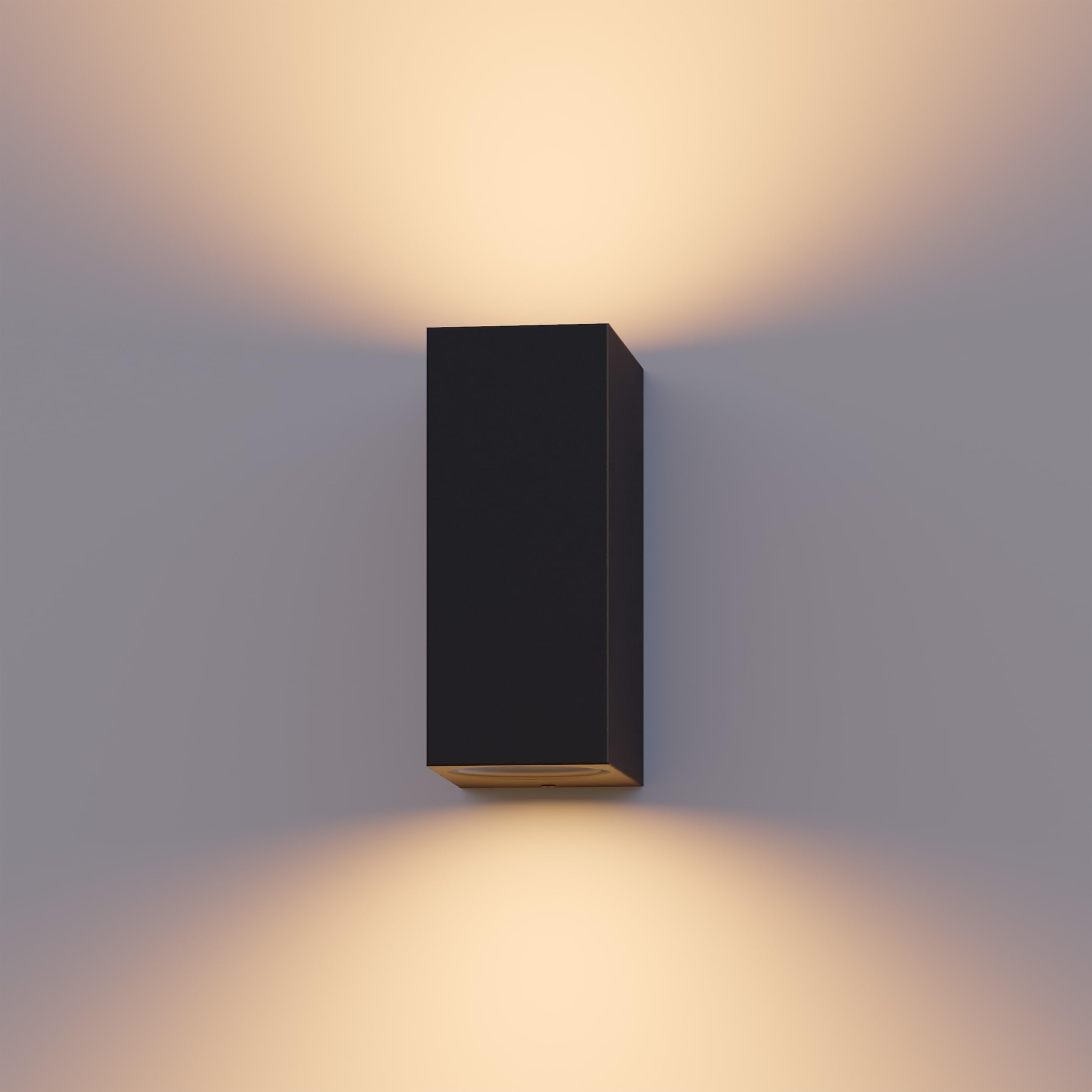 CALEX Applique Bergamo Up & Downlight, Interni/Esterni, IP54, 2xGU10, Nero, 92x92x150mm - 5