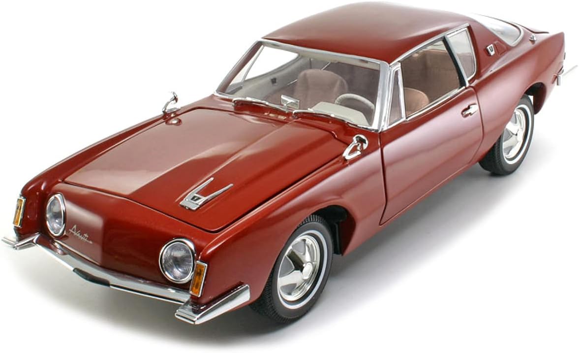 1963 Studebaker Avanti Maroon Red Metallic 1/18 Diecast Model Car by Signature Models 18101r : Arts, Crafts & Sewing