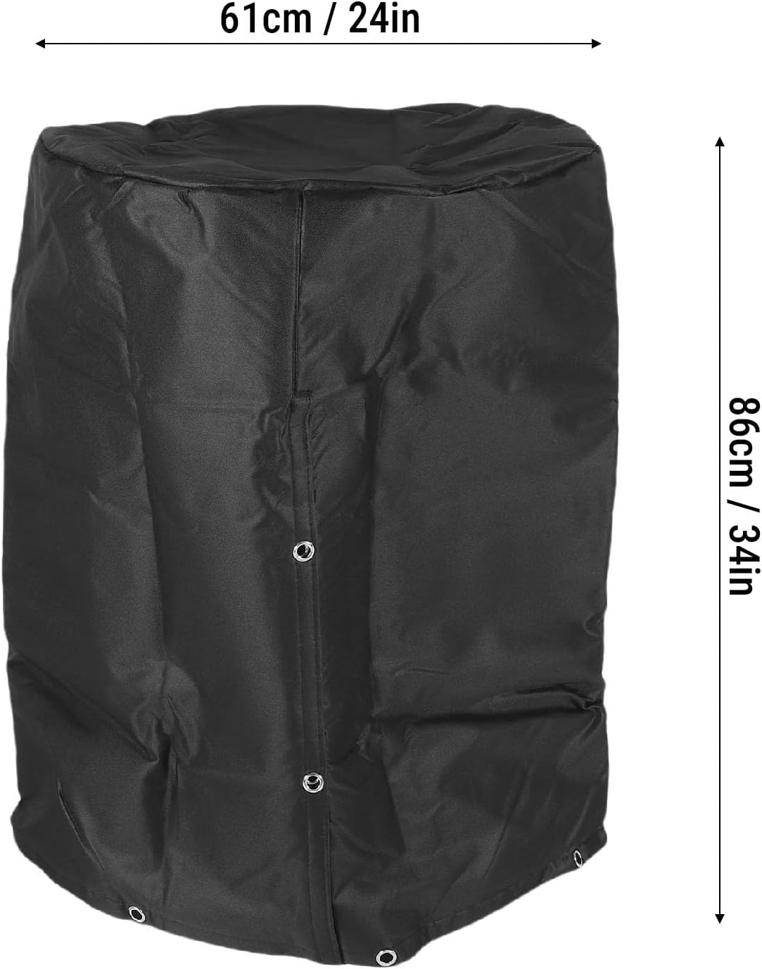 Round Water Pressure Tank Cover, Weatherproof Insulated Well Pump Cover, Outdoor Well Pressure Tanks Covers for Yard Outside Winter Freeze Protection, 24 x 34in