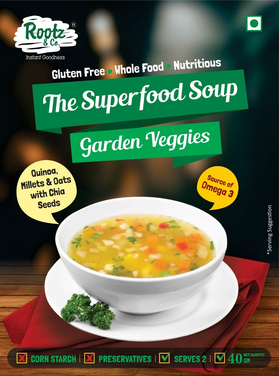Rootz & Co. Garden Veggie Soup (Pack of 6 - Serves 12) Gluten Free Healthy Soups with Quinoa, Millets & Oats - Helps Weight Loss (B08WX48LSV) Amazon Price History, Amazon Price Tracker