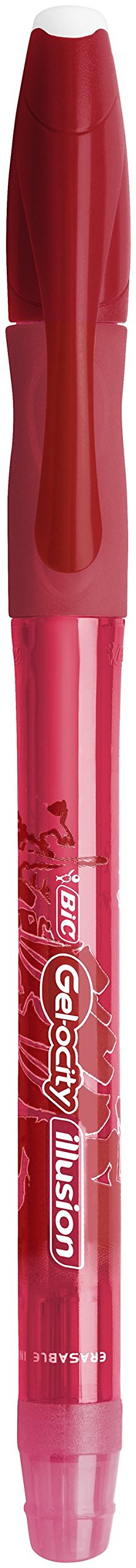 BIC Gel-ocity Illusion Penna Gel Cancellabile Punta Media (0,7 mm) - Rossa, Confezione Da 1