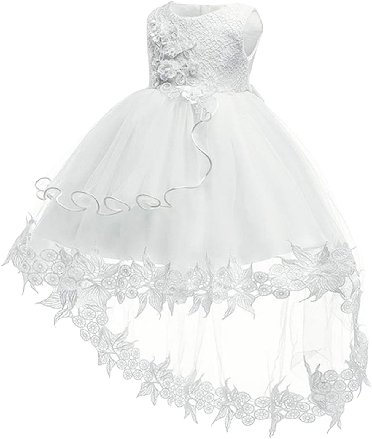 Baby Toddler Lace Dress Girls First Baptism Elegant Embroidery Wedding Party Flower Bridesmaid Dresses Up
