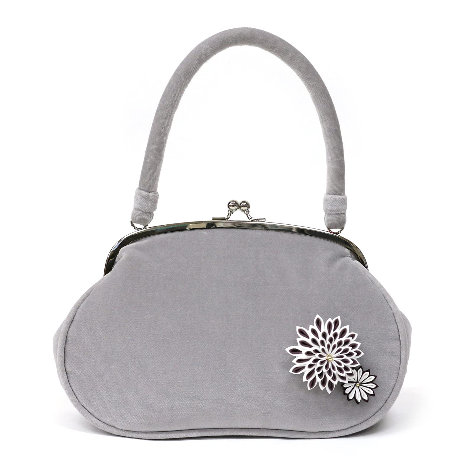 Amazon | [kimono cafe] 振袖 バッグ ベルベット 菊のつまみ細工付き