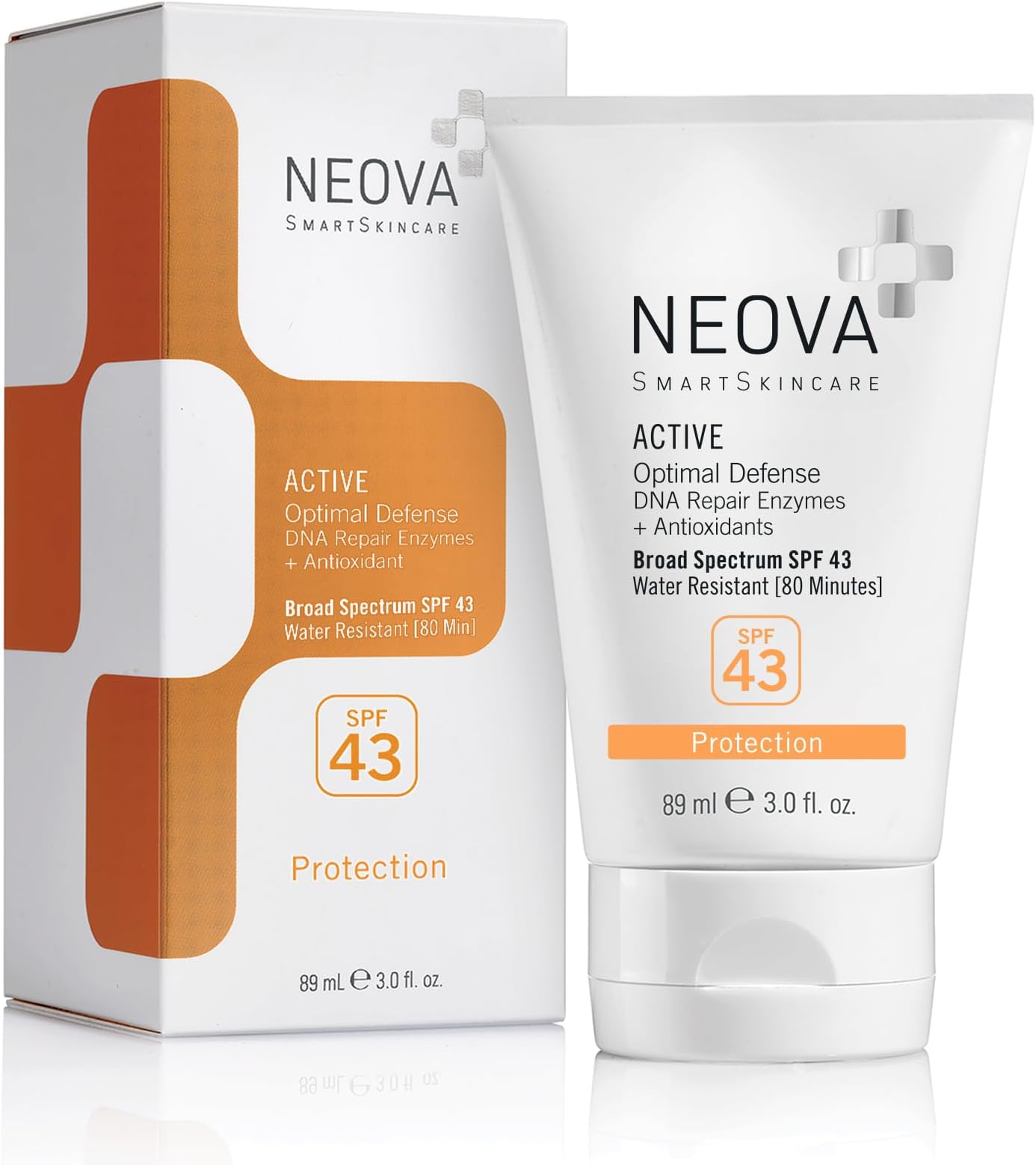 SmartSkincare Active Sunscreen for Body 3 fl. Oz. | Broad Spectrum SPF 43 | Zinc & Octinoxate | Water Resistant up to 80 Min