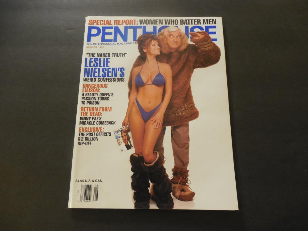 Penthouse Aug 1993 Leslie Nielsen Gets Weird (But Not Naked) at