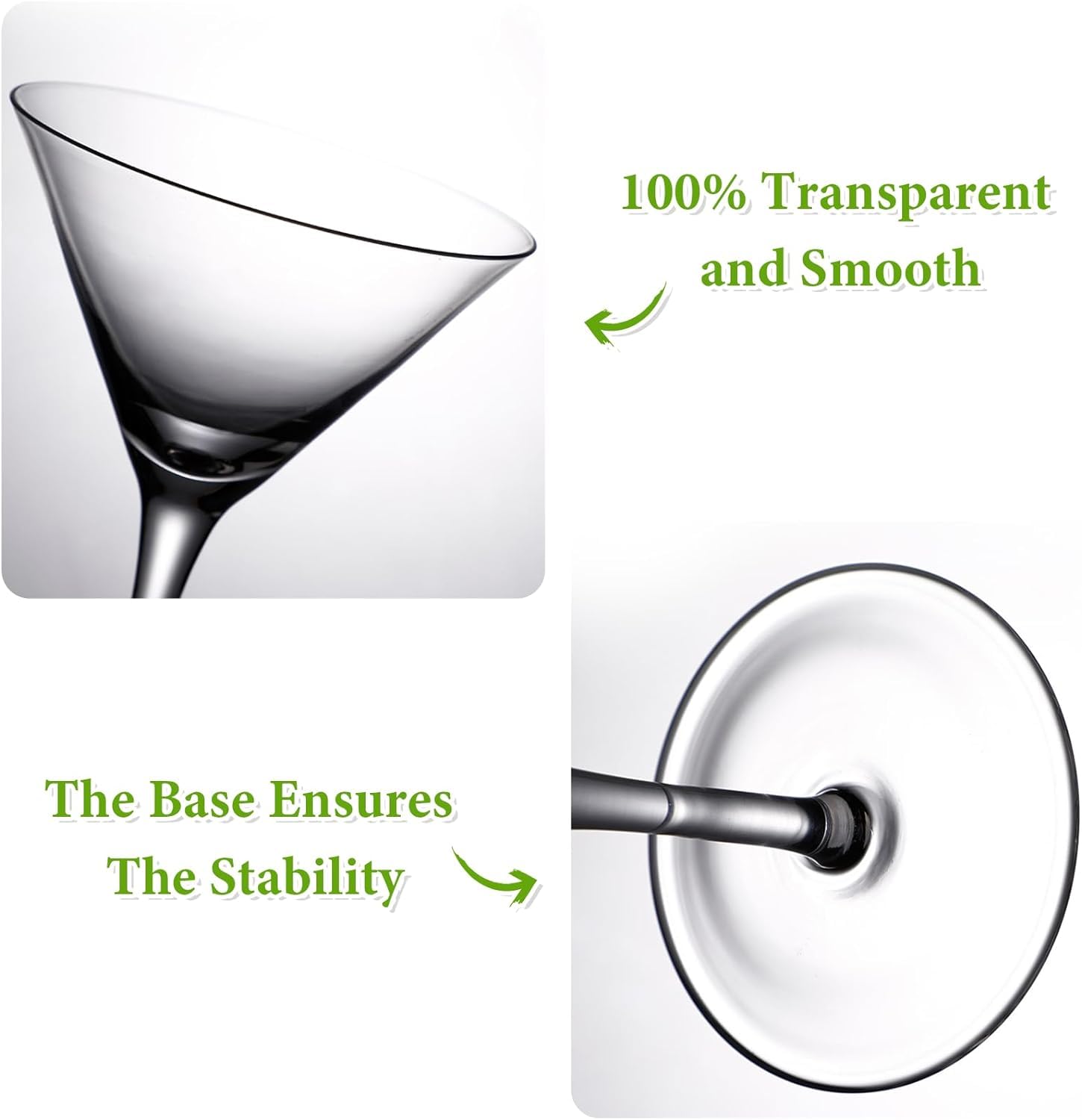 TIENER Martini Glasses Set of 12, 160 ML Martini Cocktail Glasses with Stem, Reusable Cocktail Glasses for Bar, Margarita, Whiskey, Gin, Tequila, BPA-Free, Dishwasher-Safe, Clear 4