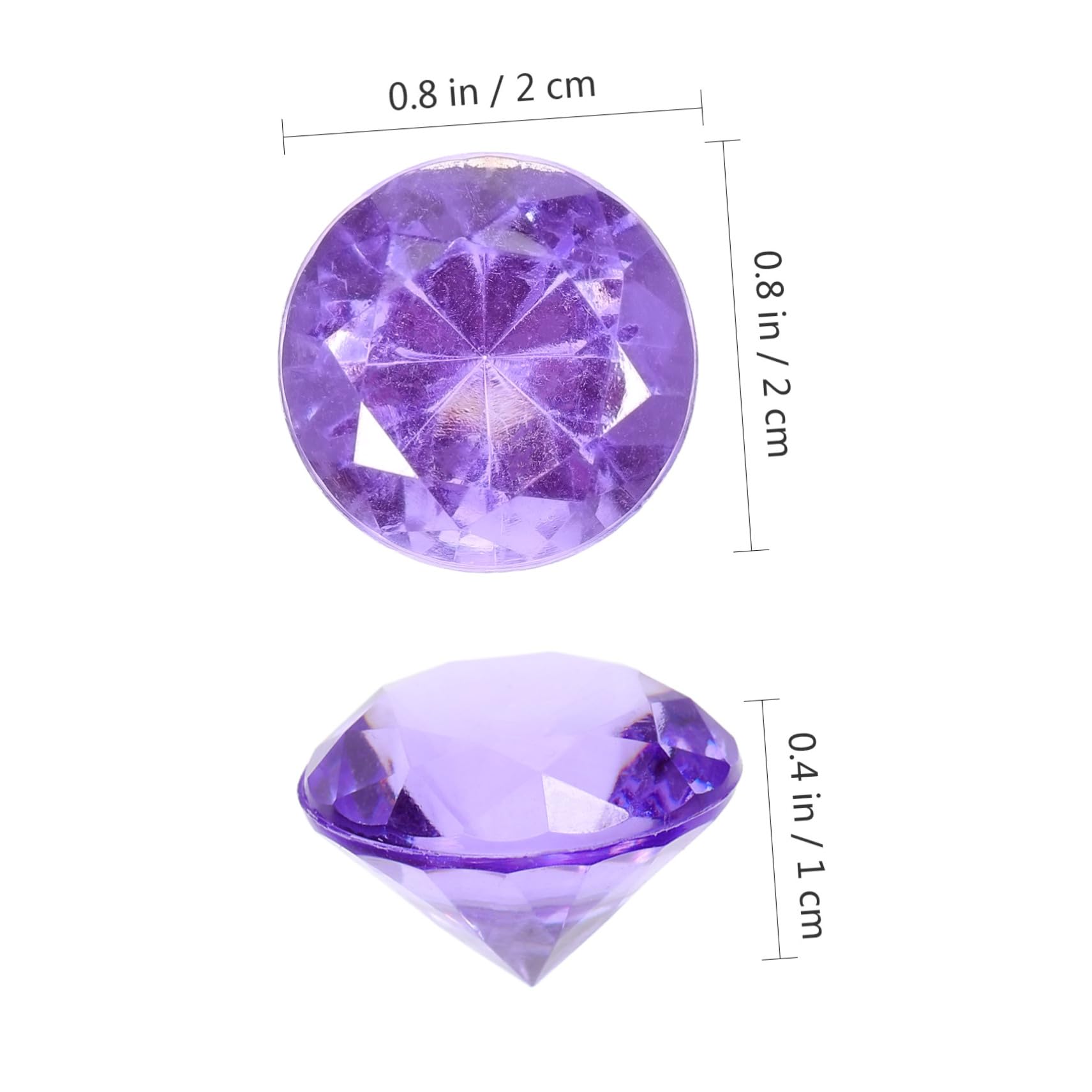 2 Set Acrilici Colorati Brillanti Gemme Decorative per Feste Matrimoni E DIY Simulati per Riempitivi Tavola E Vasi 100 Pezzi*2
