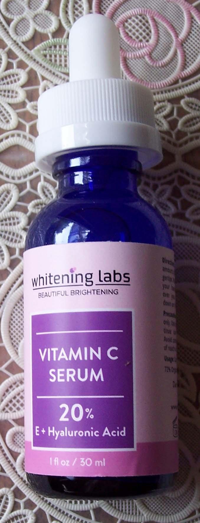 whiteninglabs Vitamin C Serum for Face with Hyaluronic Acid Vitamin E 20 Percent. Facial Anti Aging Serum 1 FL OZ