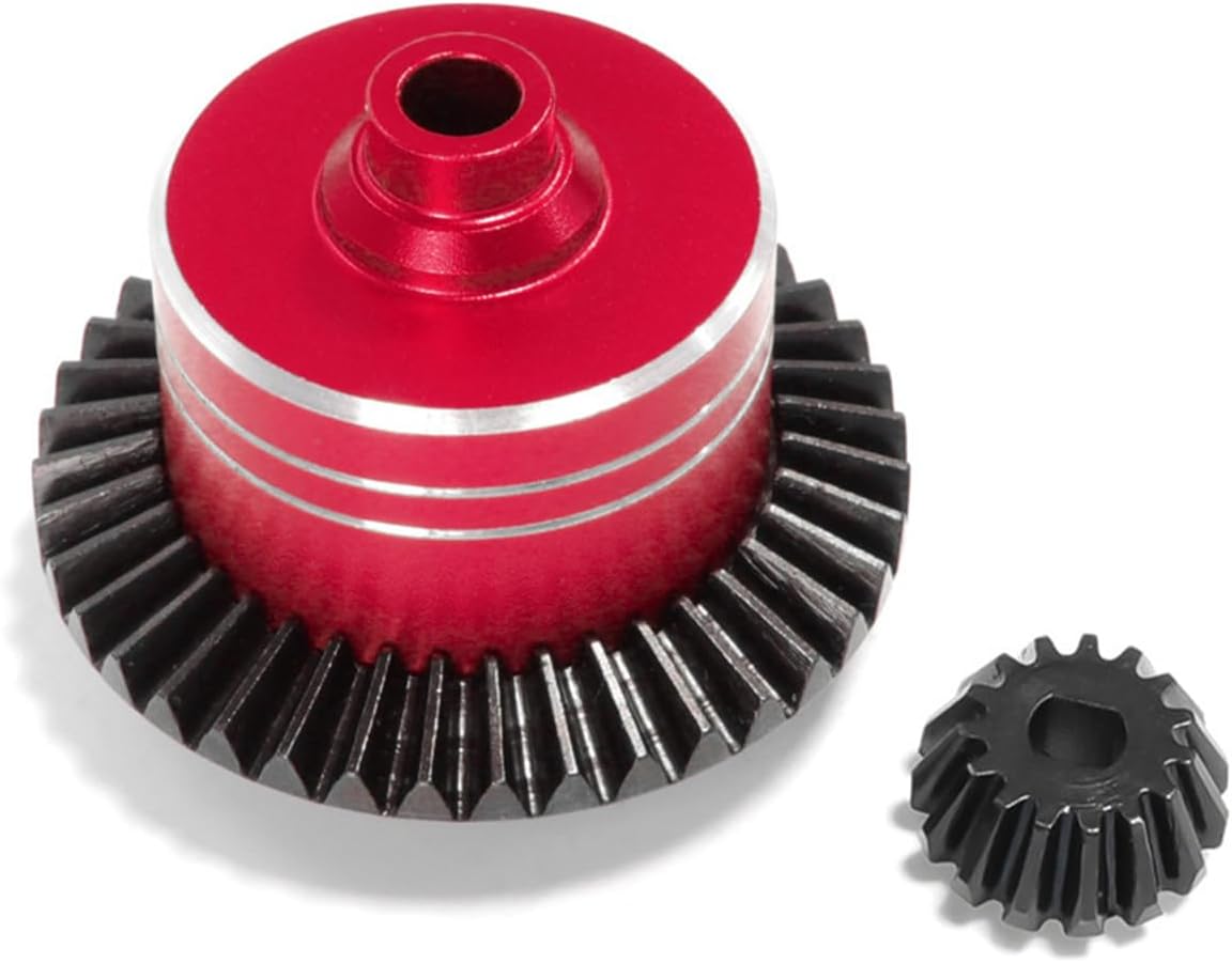 Aluminum Differential Shell Diff Cover with Steel Diff Gear RC Upgraded Parts for Tamiya XV02 TT02 TT02B RC Car, Titanium