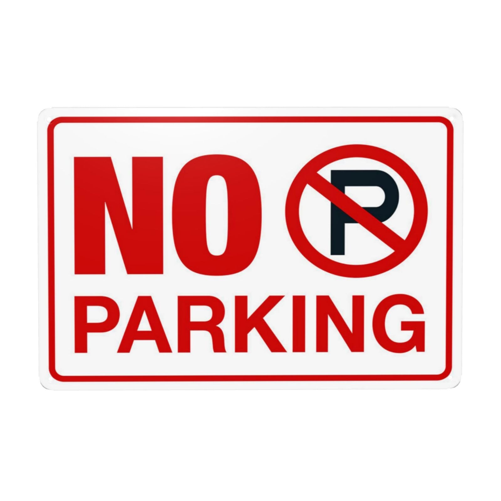 SMAZDFXX No Parking Sign, Symbol Metal Signs, Cautions Security Tin Sign, Safety Warning Signs, Street Business Wall Decor 5.5"x8"