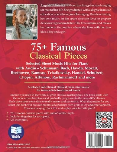 75+ Famous Classical Pieces: Selected Sheet Music Hits for Piano with Audio – Schumann, Bach, Haydn, Mozart, Beethoven, Rameau, Tchaikovsky, Handel, Schubert, Chopin, Albinoni, Rachmaninoff and more