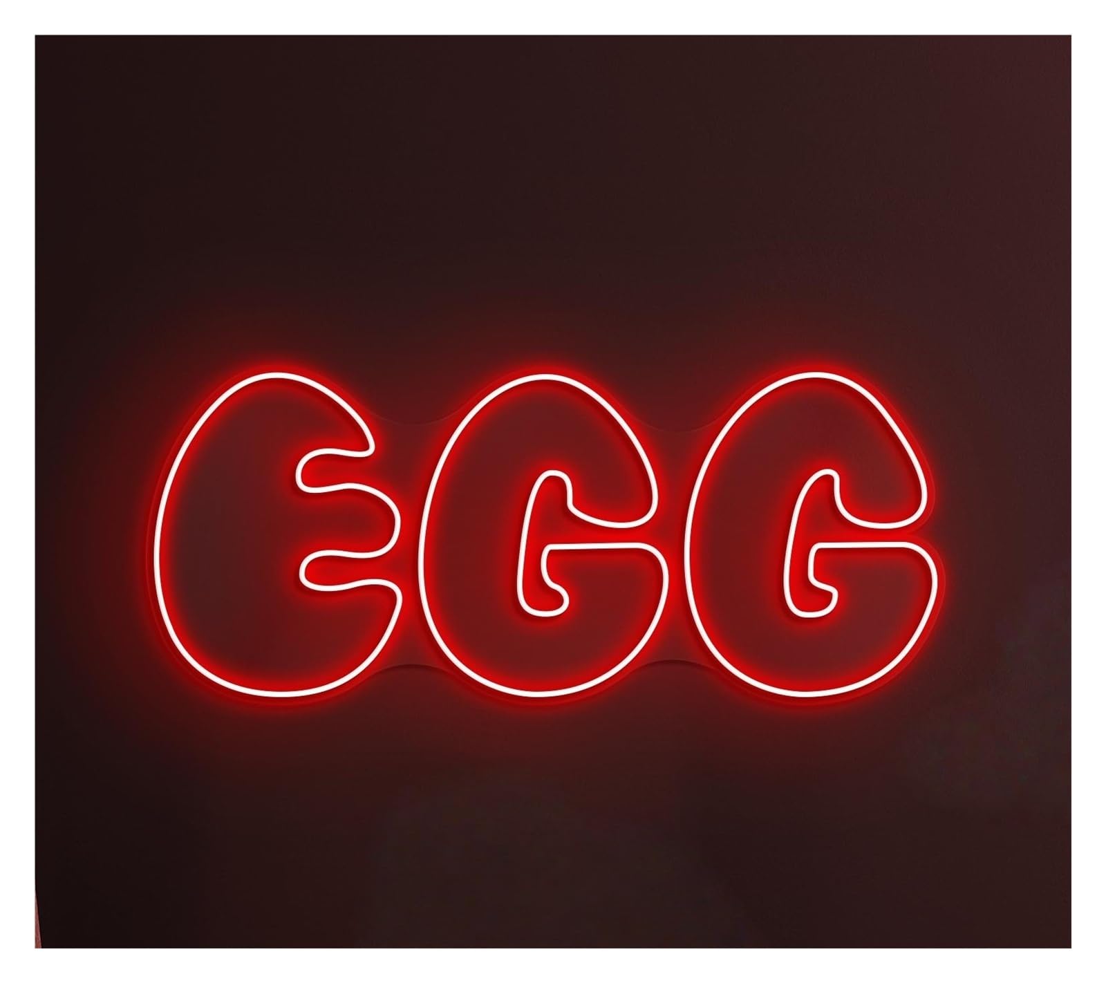 RONGCH Hanging Art Signs Egg Neon Sign Breakfast Food Wall Decor Cafe Art Kitchen Storefront Window Display Business Entrance 45cm(Style C)