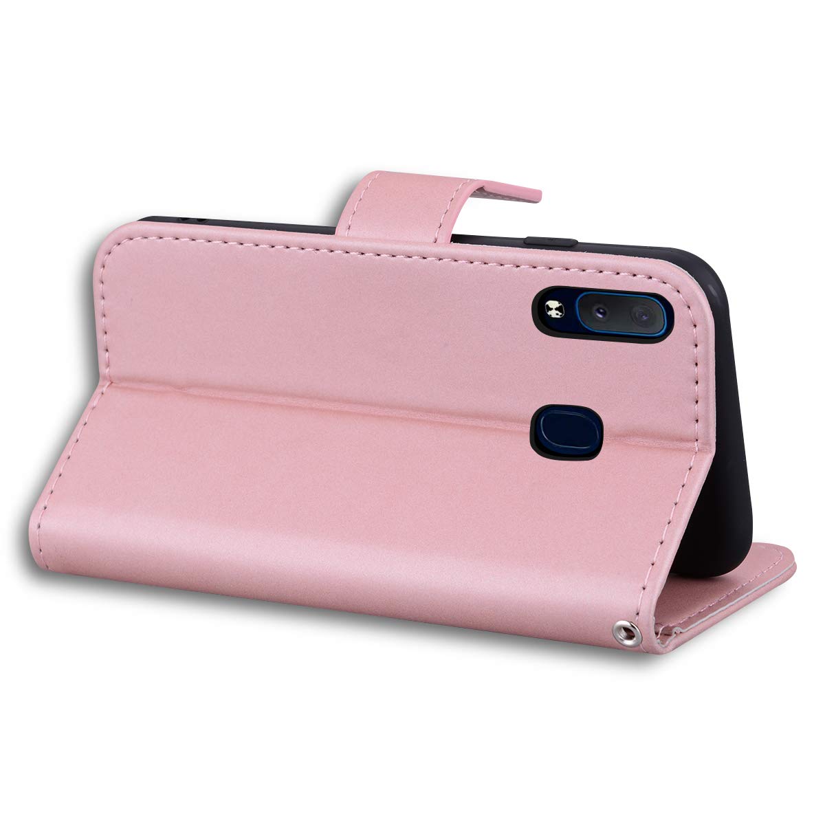 Ailisi Cover Per Galaxy A20E – Custodia Flip In PU Pelle Con Coniglio Cartoon, Portafoglio Con Slot E Supporto, Rosa Oro - 3