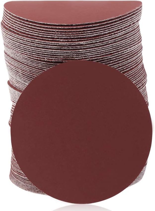 SPEEDWOX 100pc 3 Inch Sanding Discs Hook and Loop Sandpaper 120 Grit Sander Disc Sanding for Drill Grinder Rotary Tools No Hole - - 