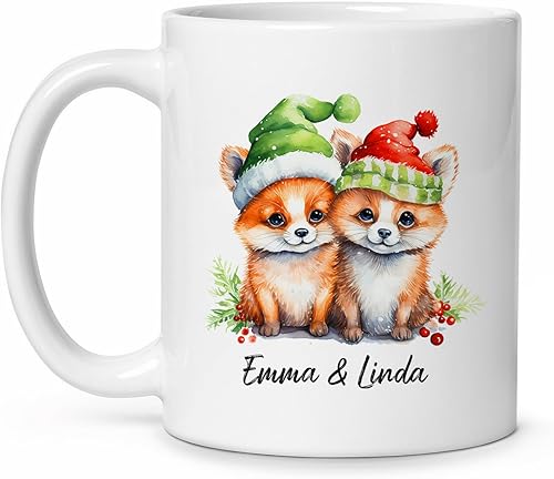 Miniatura 11 de Tazas de cerámica blanca personalizadas, diseño de mariposa con cajas de regalo coloridas, taza de café con nombre personalizado, taza de té