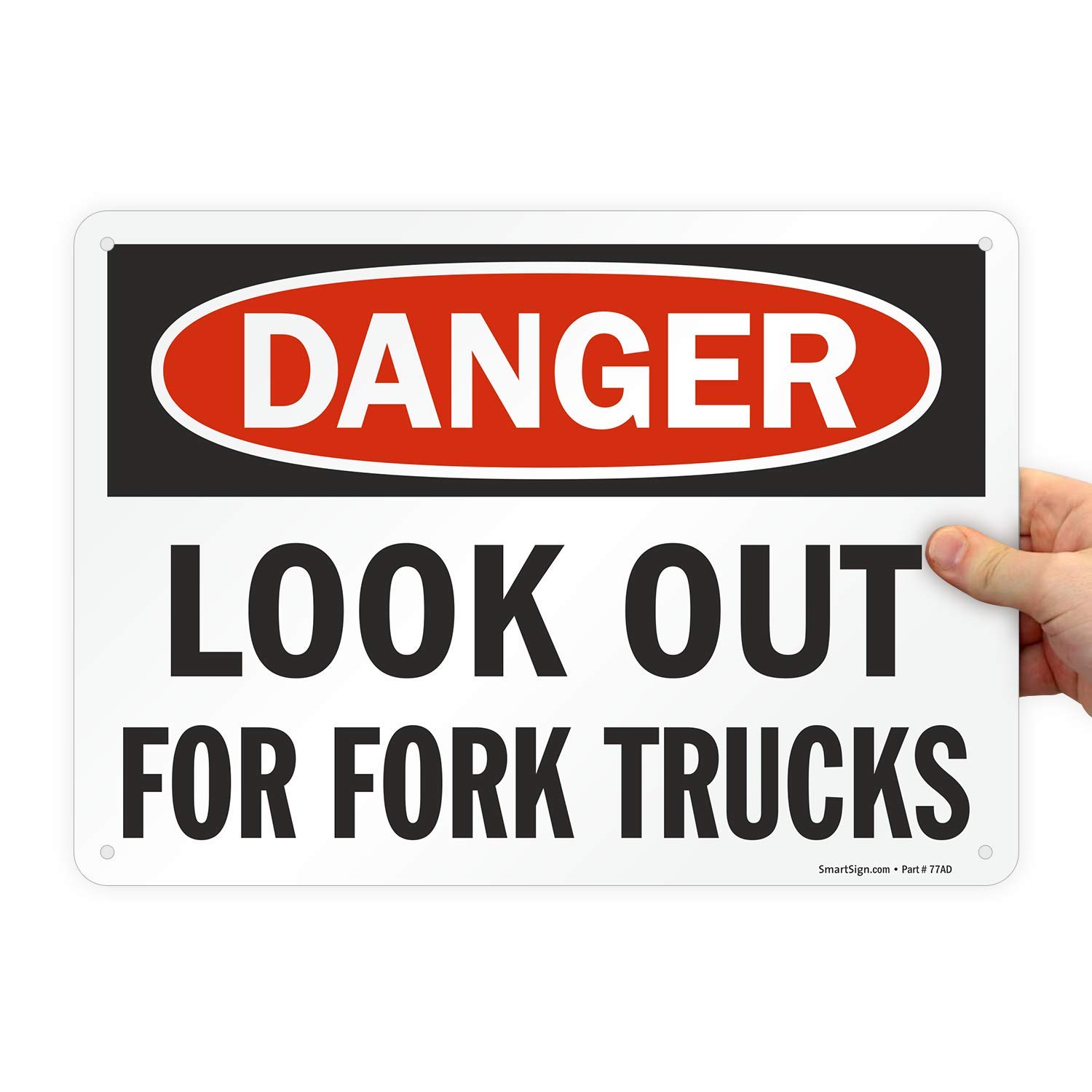 Panneau danger look out for fork trucks pour éviter les chocs