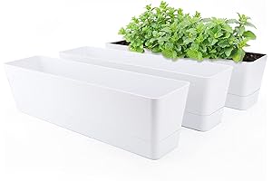 GREANER 3-Piece Windowsill Herb Planter Boxes