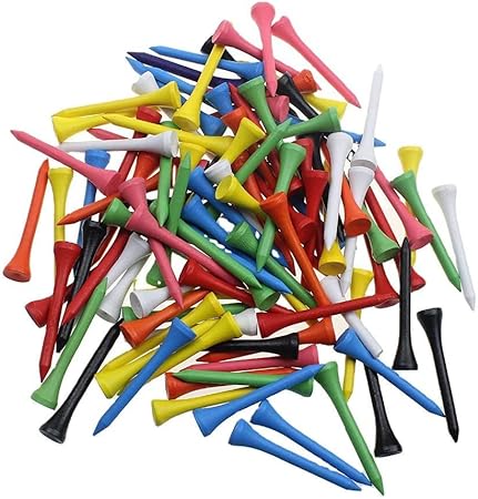 Review Wekje Golf Tees Professional Natural Wood Golf Tees Pack of 100,Colored Golf Tees Wooden Golfing Tees,2-3/4 inch and 2-1/8 inch for Your Choice,Gift for Golfer or Family