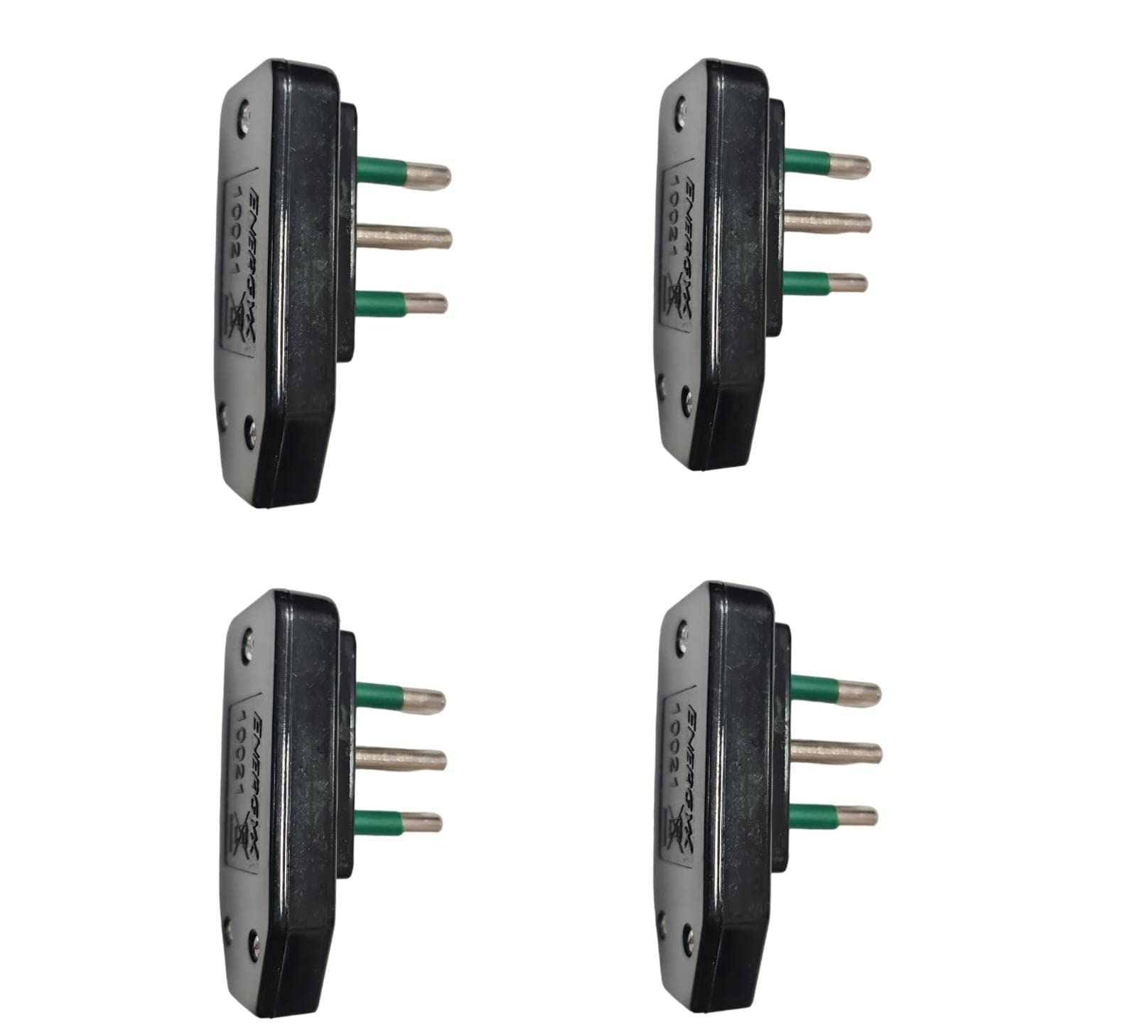 4 pezzi spina elettrica spina salvaspazio 90° Con Uscita Cavo 90° spina 2p+t 250v spina italiana piatta, spina 10ampere spina 16 ampere (salvaspazio 10a piccola nera)
