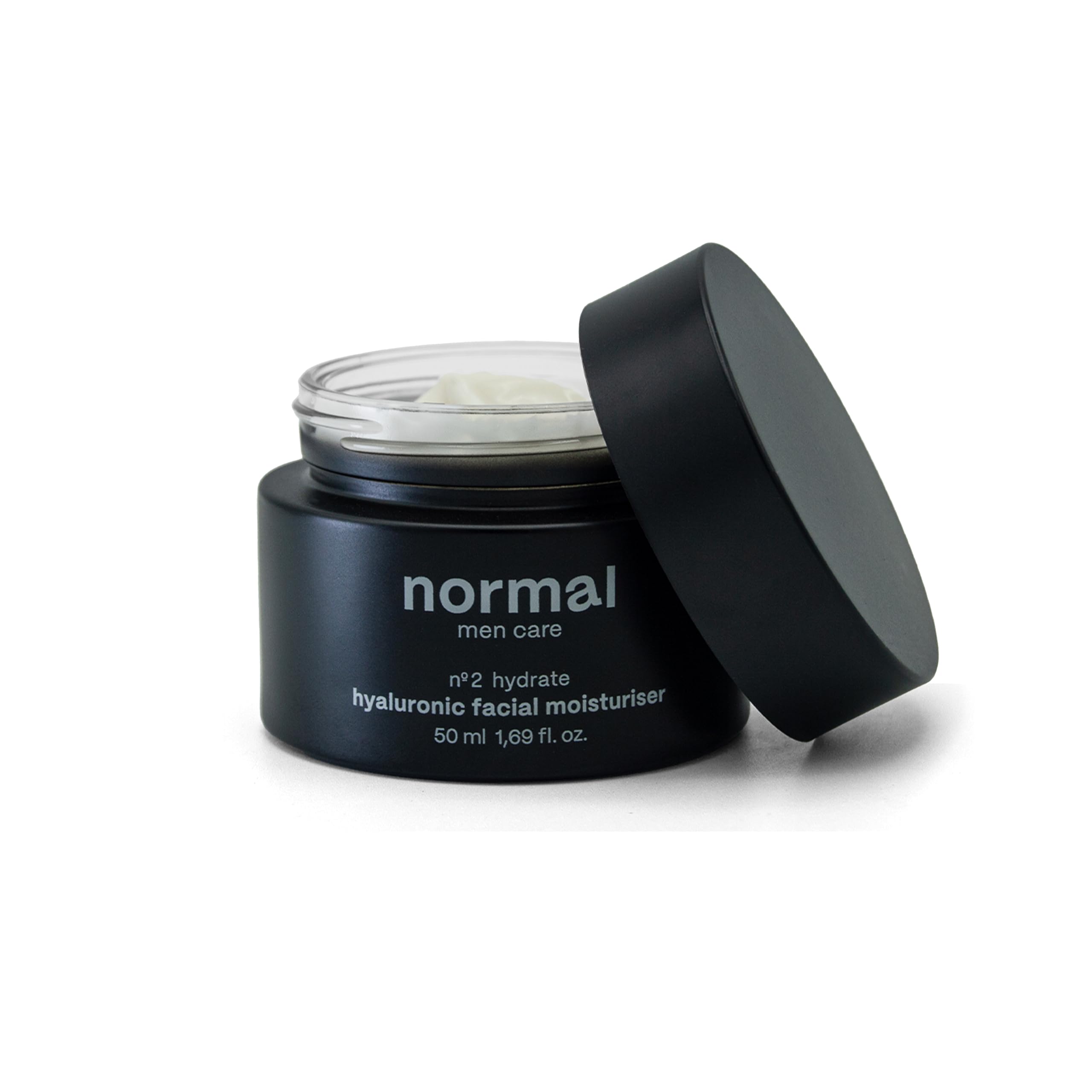 NORMAL MENCARE Crema Hidratante Facial para Hombre, con Acido Hialurónico, 50 ml, Fórmula Natural y Vegana, apta para Piel Sensible, Previene el envejecimiento, Mejora la textura de piel suave y firme