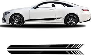 Paire D'Autocollants Vinyle 'SPORT' Pour Jupe Latérale De Voiture - 5,1x58 Cm - Brillant - Pour Styling Racing