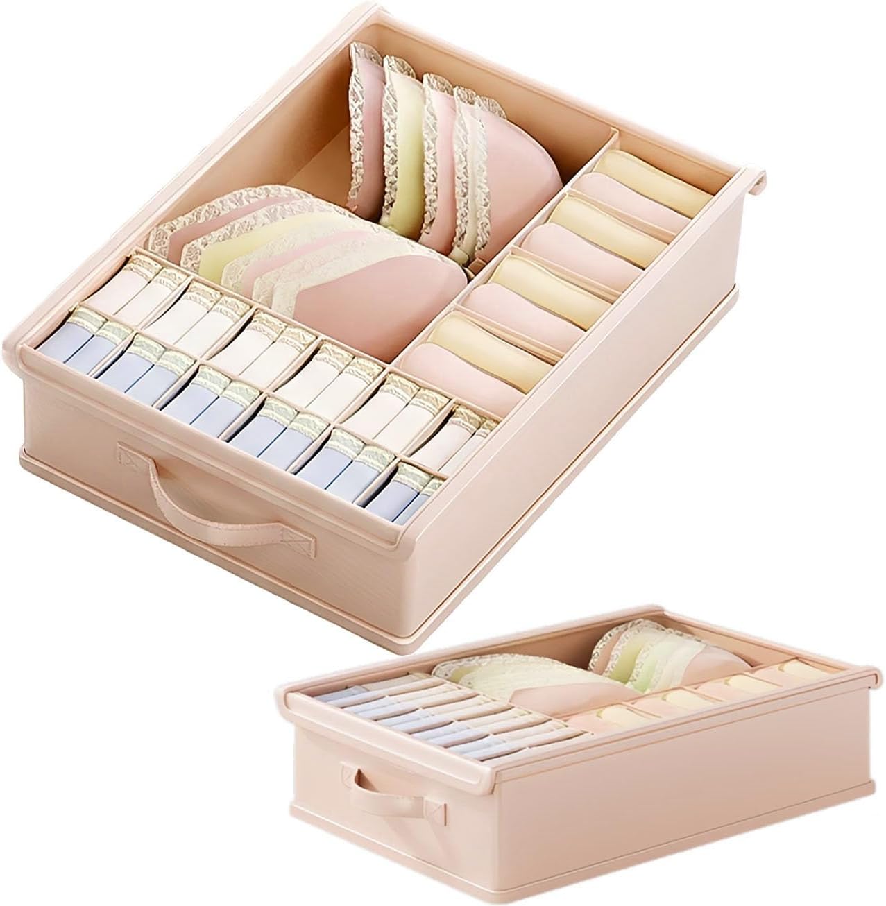 1 Pack Drawer Organizers Clothes, 17 Cell with Lid | Underwear Storage Box