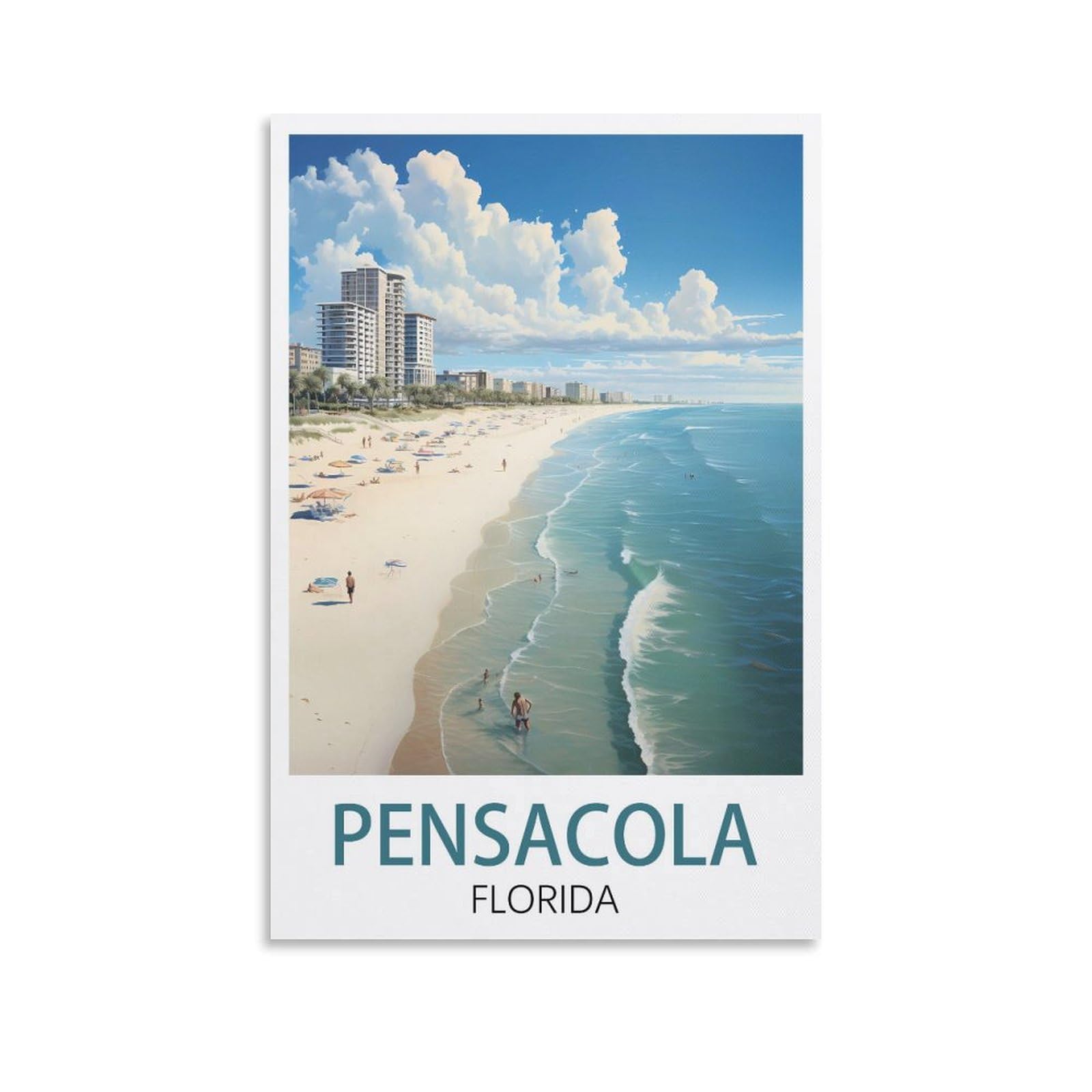 Vintage Metal Tin Sign Funny Retro Decoration for Home Wall Art Kitchen Bar Pub Room Farm Garage Vintage Retro Poster Plaque Pensacola Florida Posters 30x30cm
