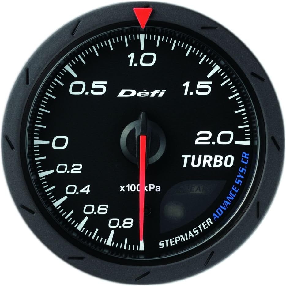 Defi DF08602 Advance CR Bar Boost Gauge, Black, 60mm